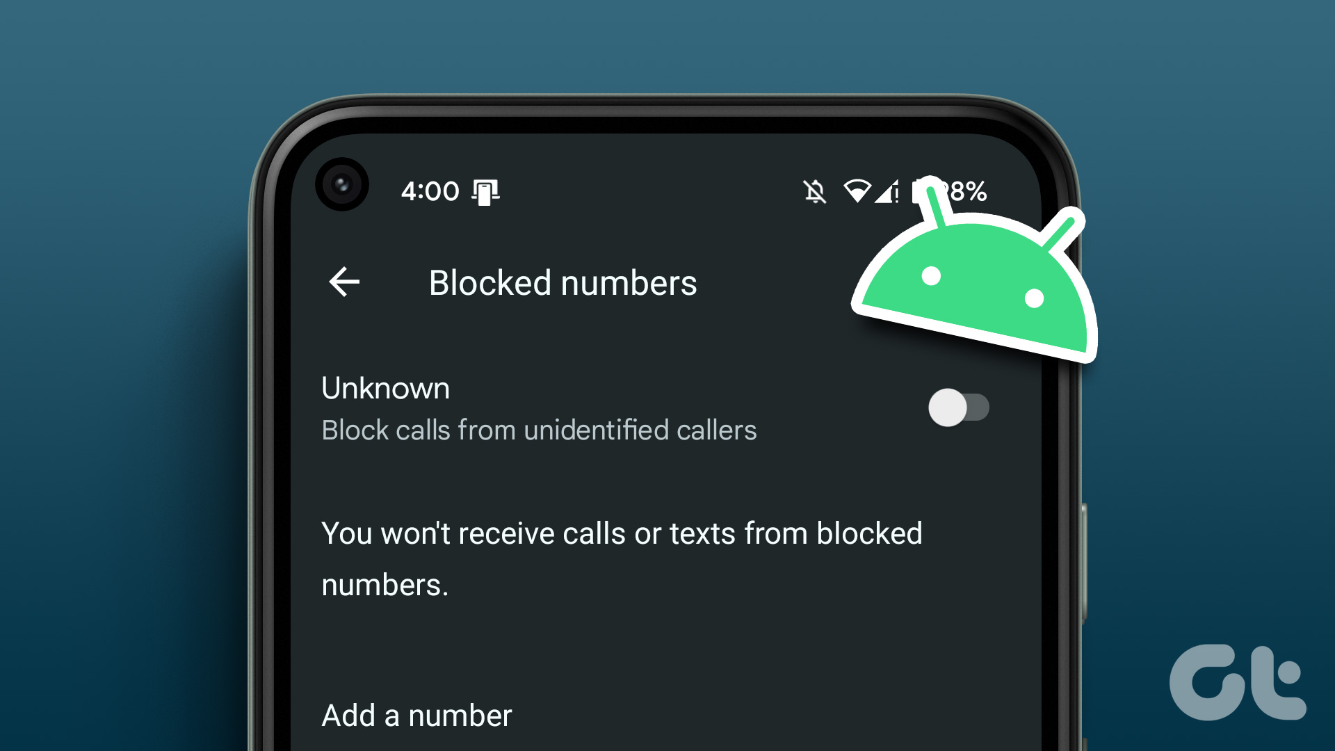 find blocked numbers on Android