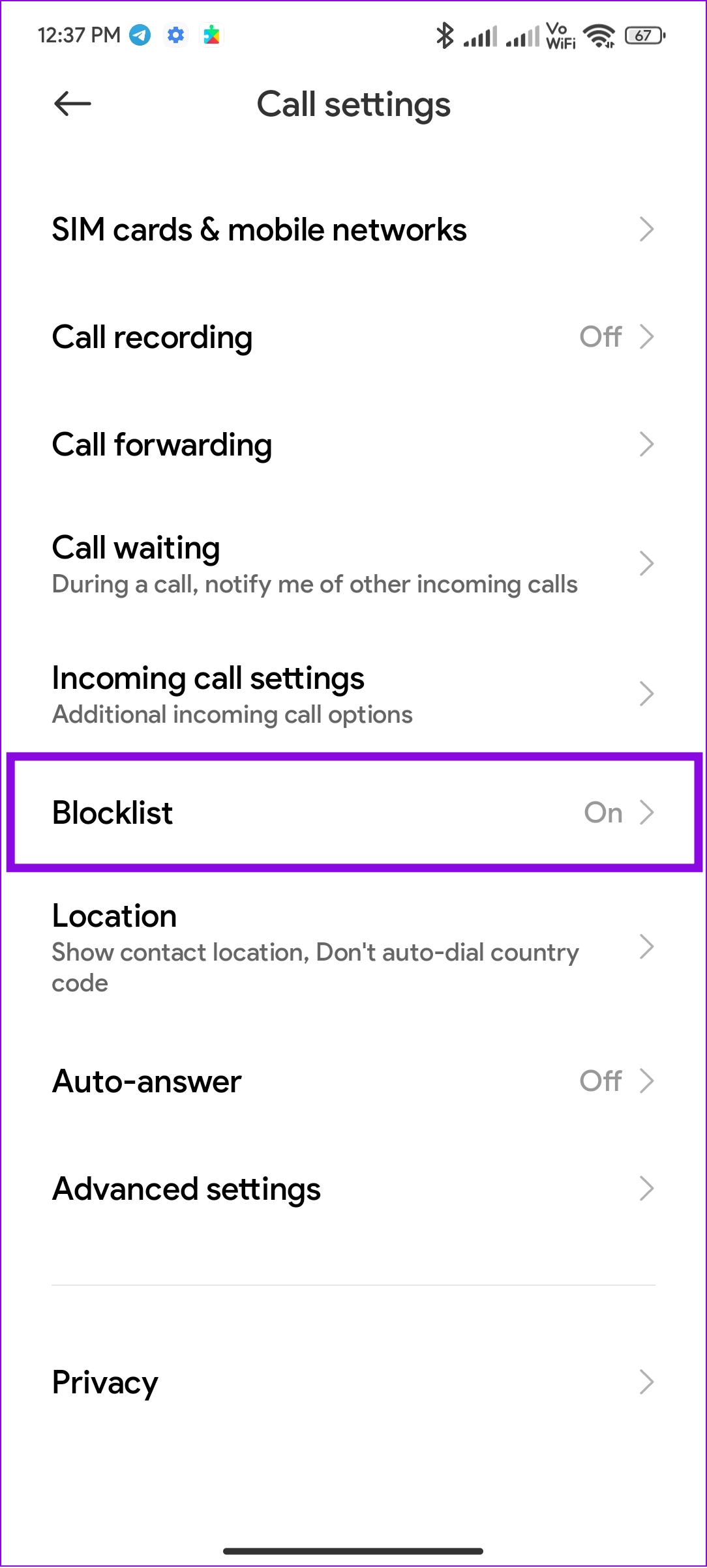 tap blocklist