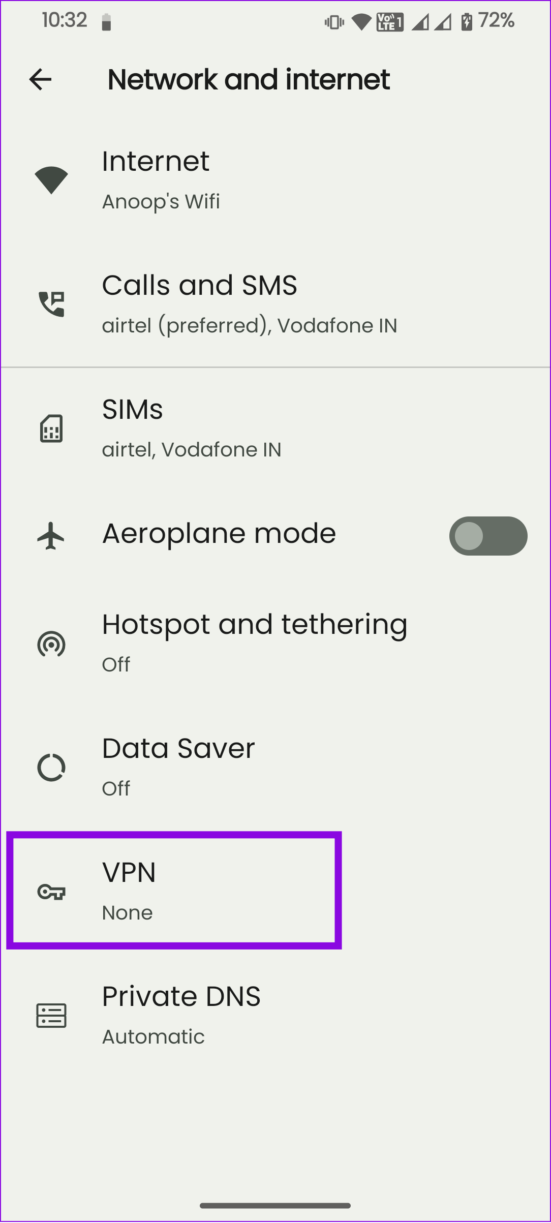 choose VPN