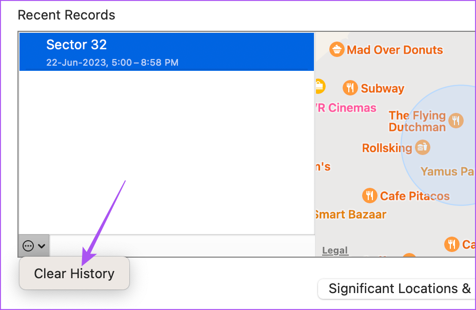 clear history significant locations Mac