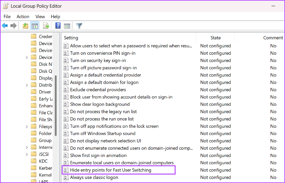 Configure a logon policy in Group Policy Editor