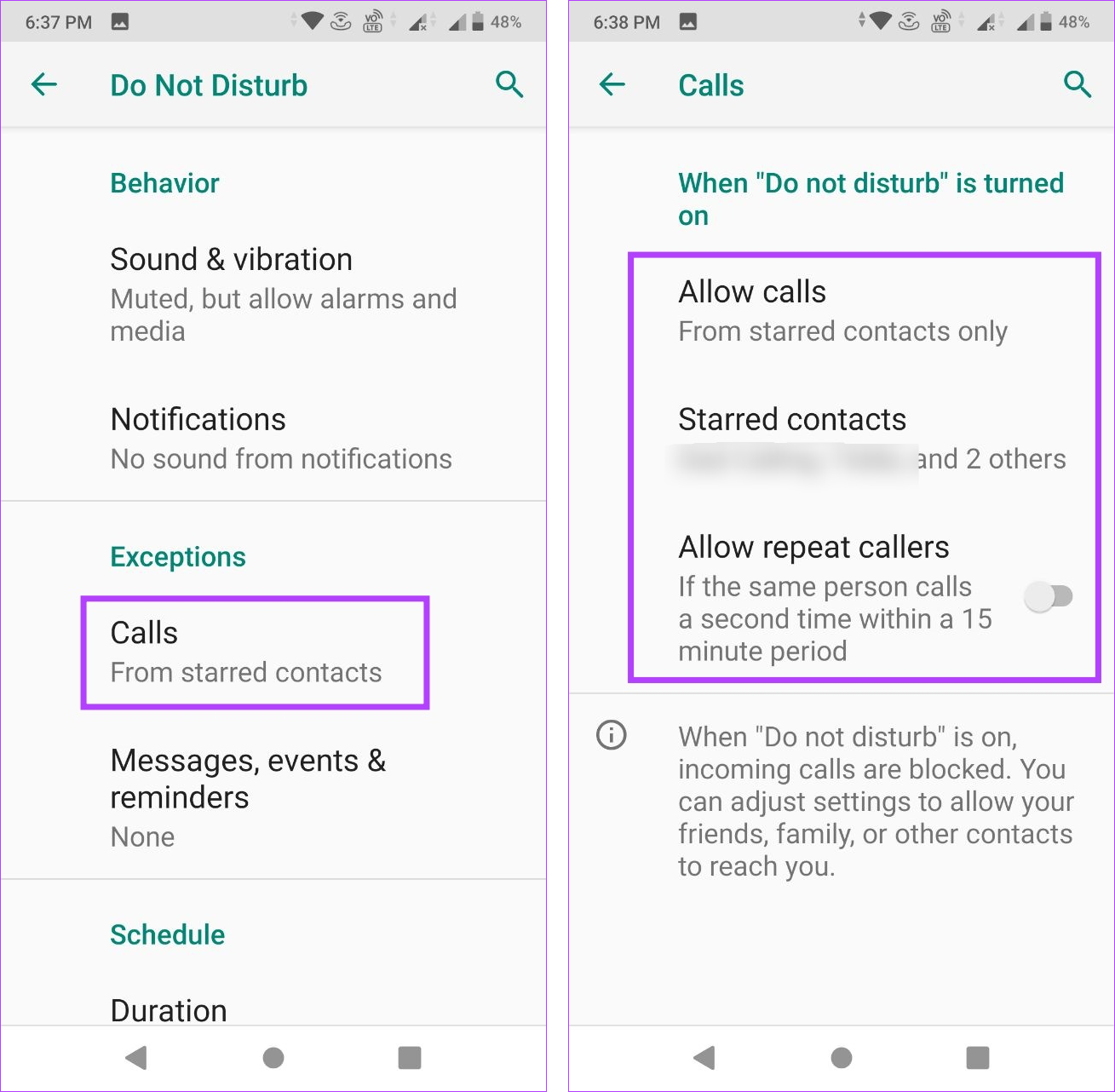 Add DND exception for calls