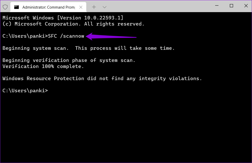 SFC Scan on Windows 11